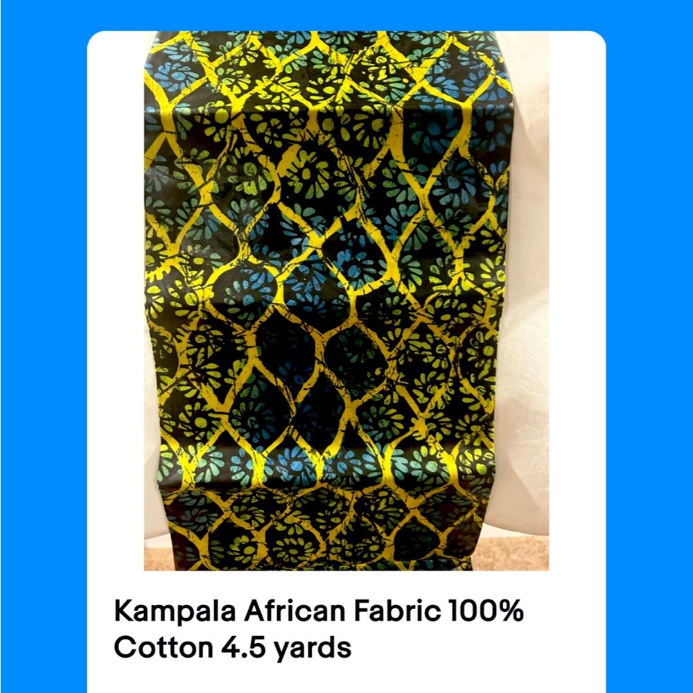 Kampala African Fabric 100% Cotton 4.5 yards